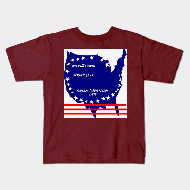 happy memorial day Kids T-Shirt by mohamedmalaga